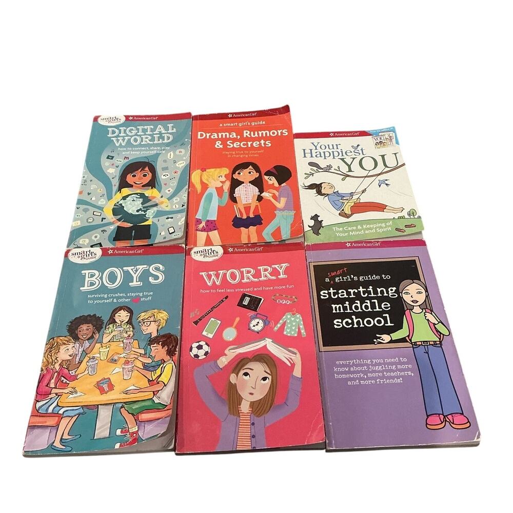 American Girl Book Lot 6 Middle School Digital Anxiety Worry Boys Drama Rumors